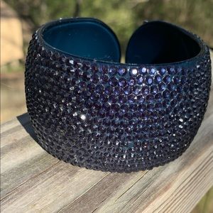 RJC Blue  Crystal cut cuff bracelet